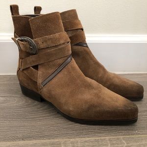 Allsaints brown leather booties